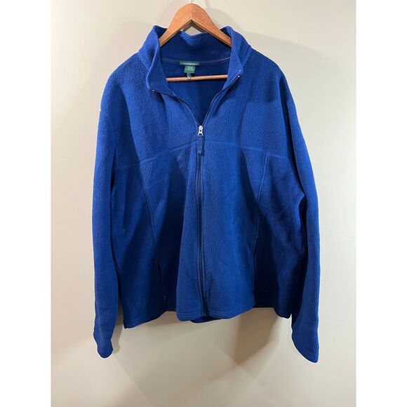 L.L. Bean‎ Men's Blue Full Zip Fleece Sweatshirt Jacket 0 ALA2 - XXL - Picture 1 of 7